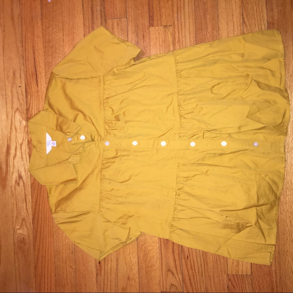 Yellow button down